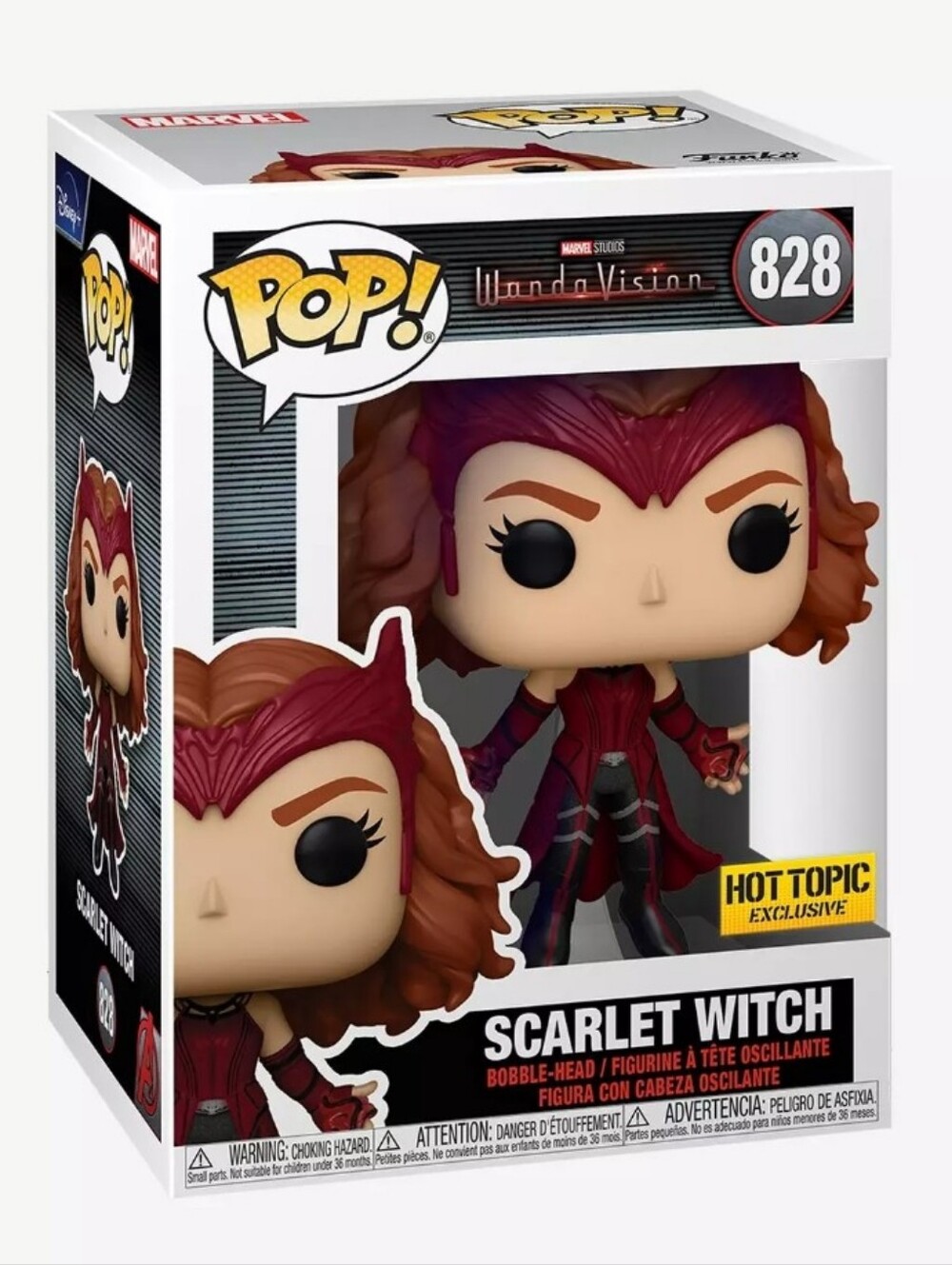 Funko Marvel WandaVision Pop! Scarlet Witch Vinyl Bobble-Head Hot Topic Excl 828